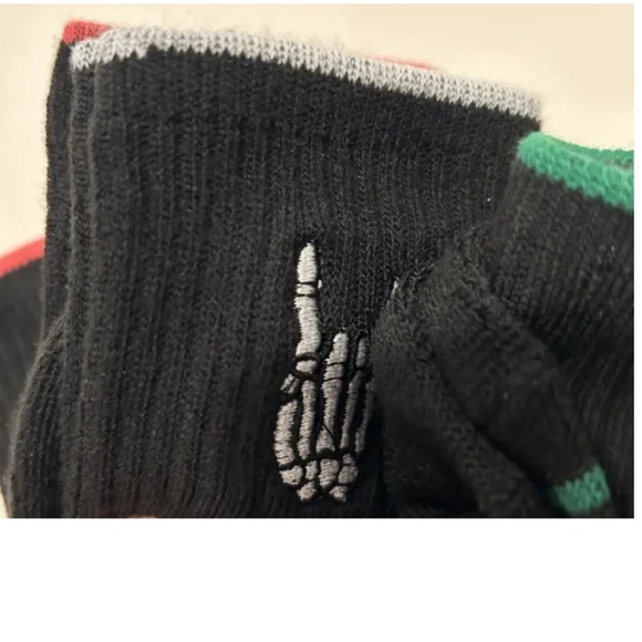 Zoo York Crew Socks 3 Pair Men 6-12 Black w Embroidered Alien Donut Logo SkateNY - Picture 9 of 12